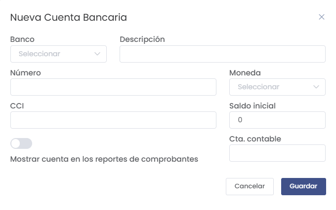 Nueva Cuenta Bancaria